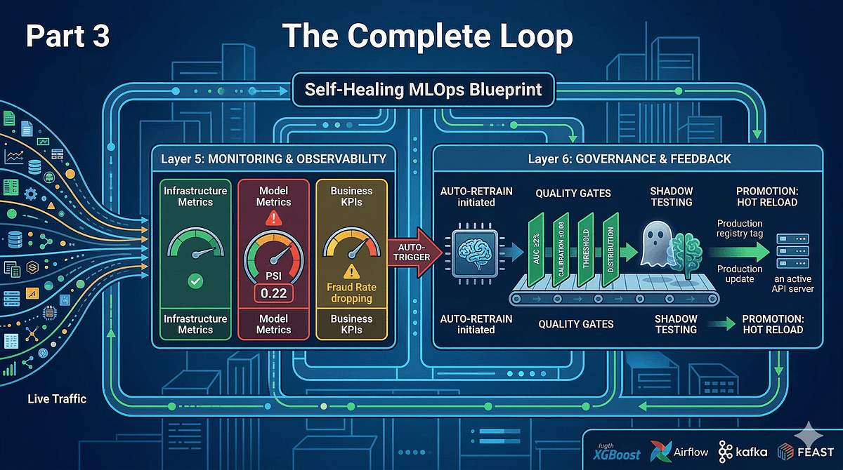 The Self-Healing MLOps Blueprint: Building a Production-Ready Fraud Detection Platform