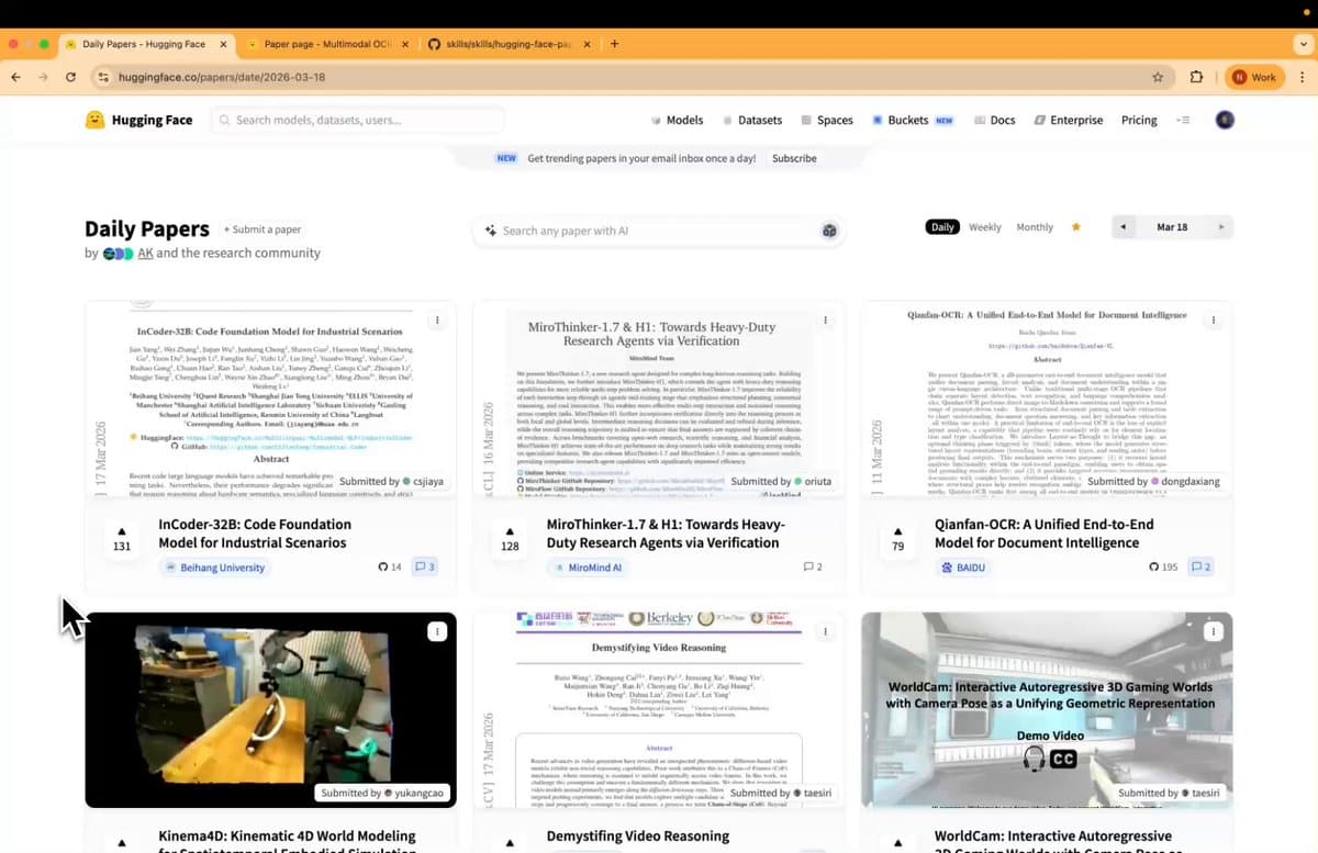 HuggingFace Launches Daily Papers SKILL.md for AI Agents to Read, Search, and Fetch Research Papers