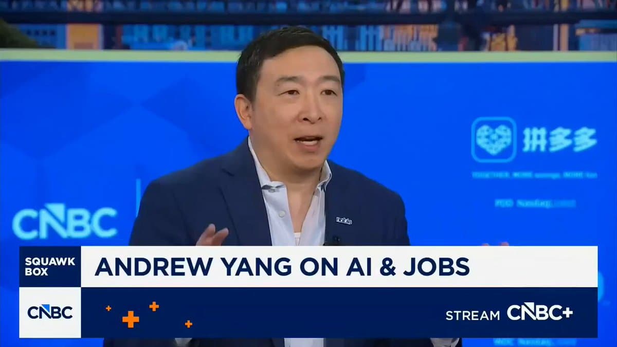 Andrew Yang Proposes Taxing AI Agents Instead of Human Labor to Fund Universal Basic Income