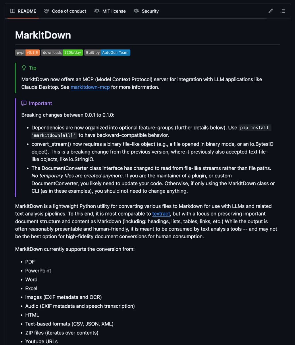 Microsoft's MarkItDown Library Revolutionizes Document Processing for AI Applications