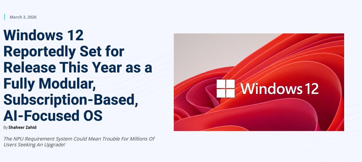 Windows 12 Leak Reveals Microsoft's AI-First Strategy: Subscription Walls and Visual Overhaul