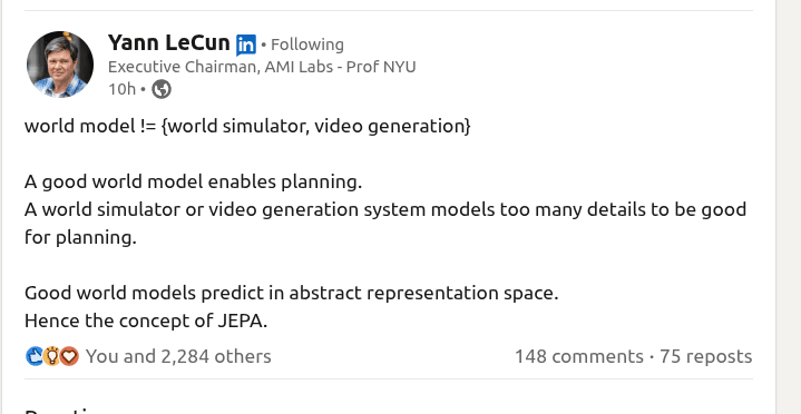 Yann LeCun's Crucial Distinction: Why World Models Are More Than Just Simulators