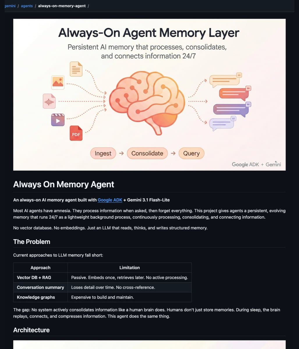 Google's Always-On Memory Agent: The AI That Never Forgets
