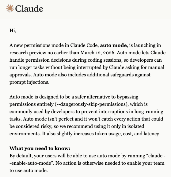 Anthropic's Auto Mode: Claude AI Solves Developer Permission Fatigue