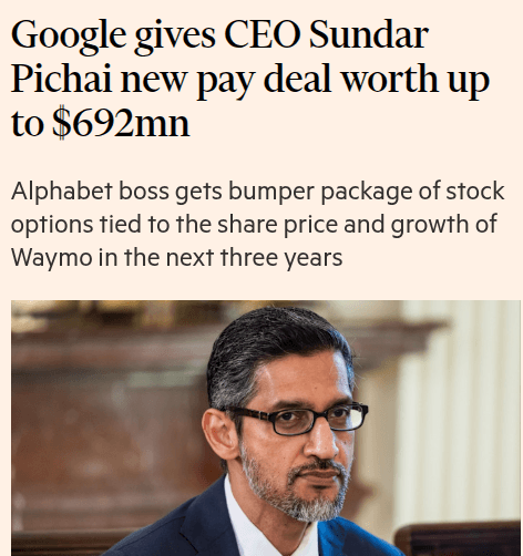 Pichai's $692M Pay Package Signals Google's High-Stakes AI and Moonshot Bet