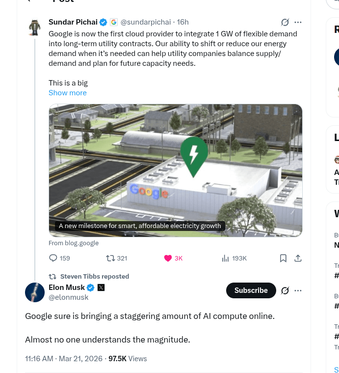 Google Secures 1GW of Flexible Energy Deals to Shift AI Workloads, Stabilize Grids