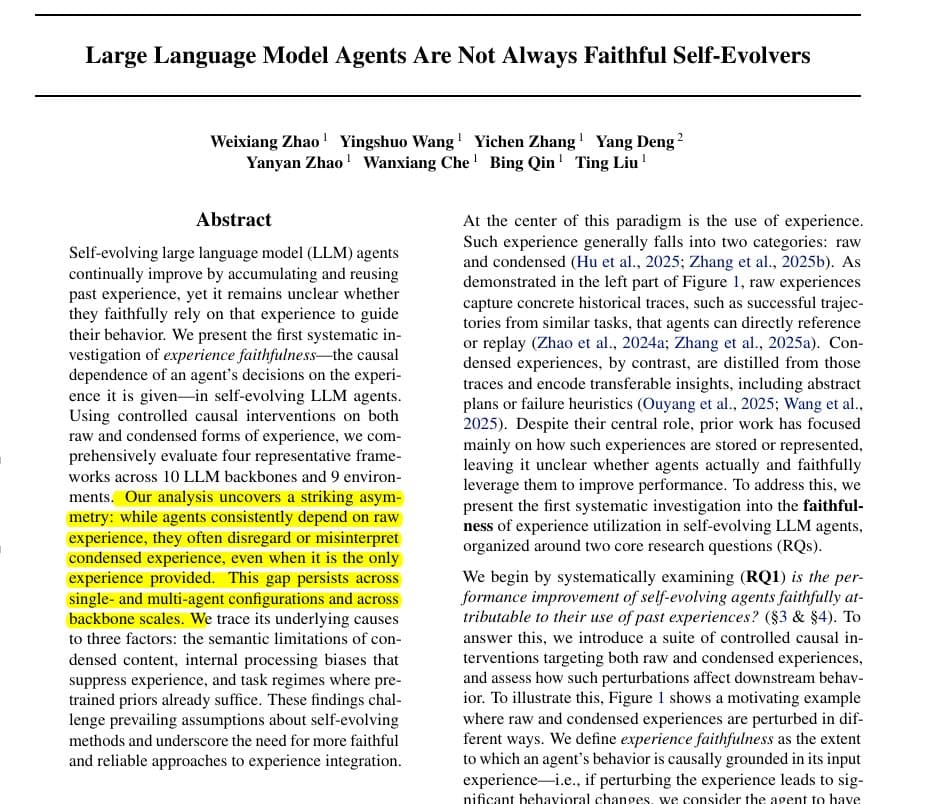 Study: LLM Agents Ignore Abstract 'Rules' in Self-Improvement, Rely Solely on Raw Action Histories