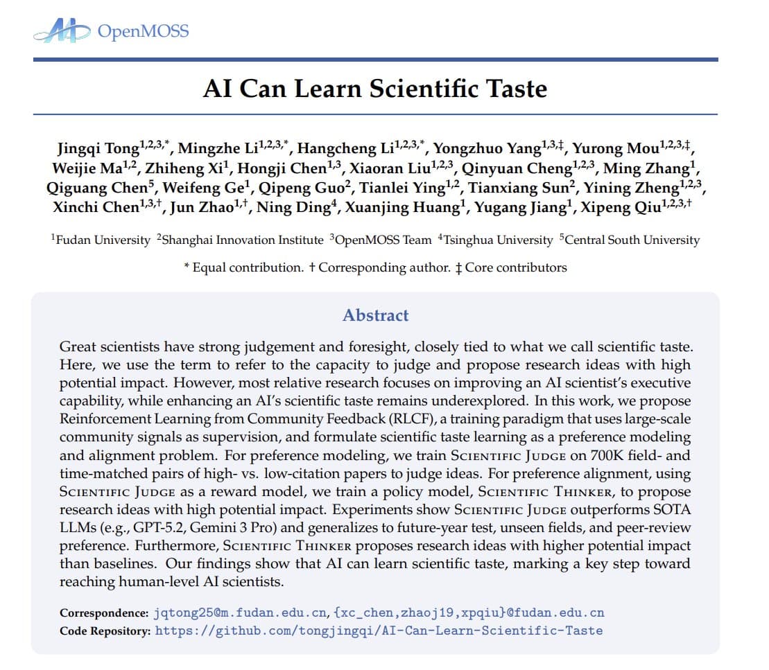 Small Citation-Trained Model Predicts 'Hit' Academic Papers, Suggesting AI Can Learn Quality Judgment