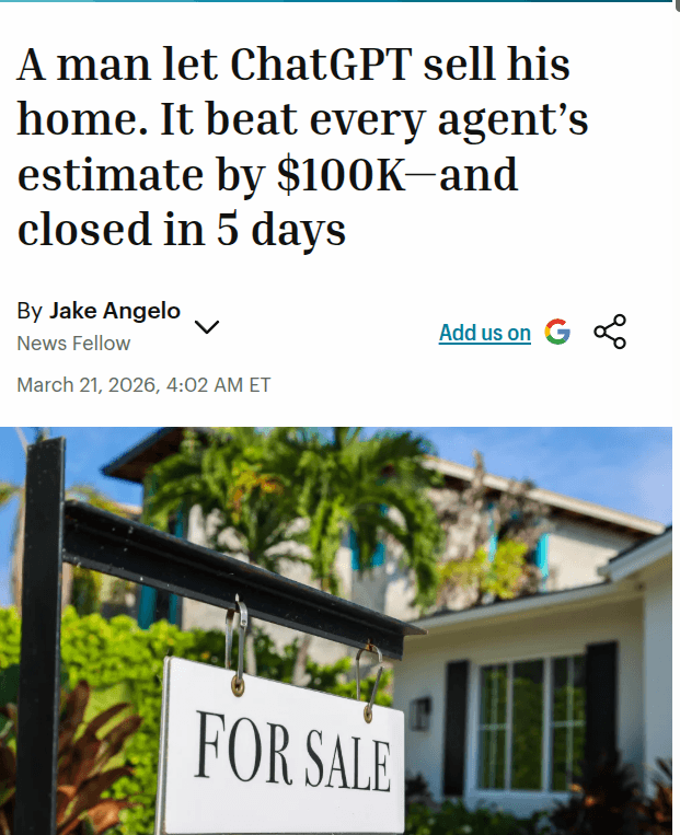Florida Homeowner Sells Property for $100K Above Estimate Using AI for Pricing, Staging, and Scheduling