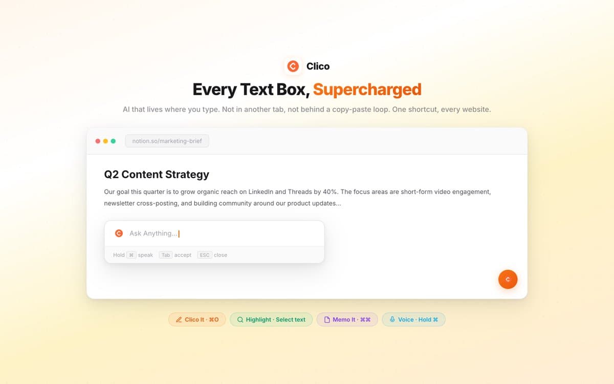 Clico AI Eliminates Tab-Switching: The End of Copy-Paste Workflows
