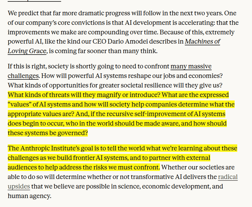 Anthropic Launches Institute to Warn Public About AI's Rapid Self-Improvement and Job Disruption