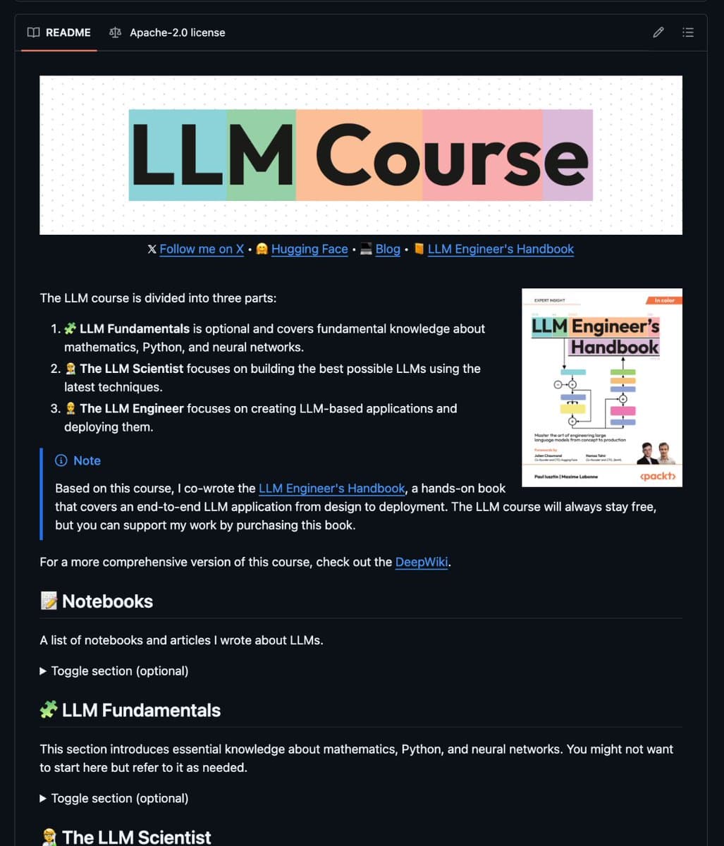 Open-Source LLM Course Revolutionizes AI Education: Free GitHub Repository Challenges Paid Alternatives