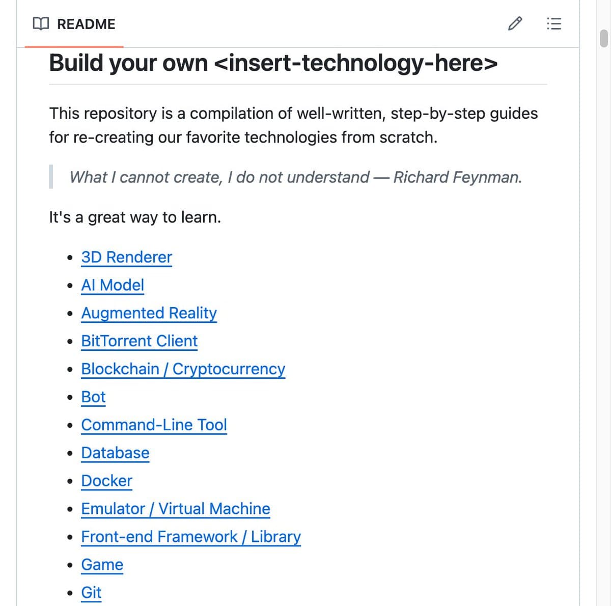 Build-Your-Own-X: The GitHub Repository Revolutionizing Deep Technical Learning in the AI Era
