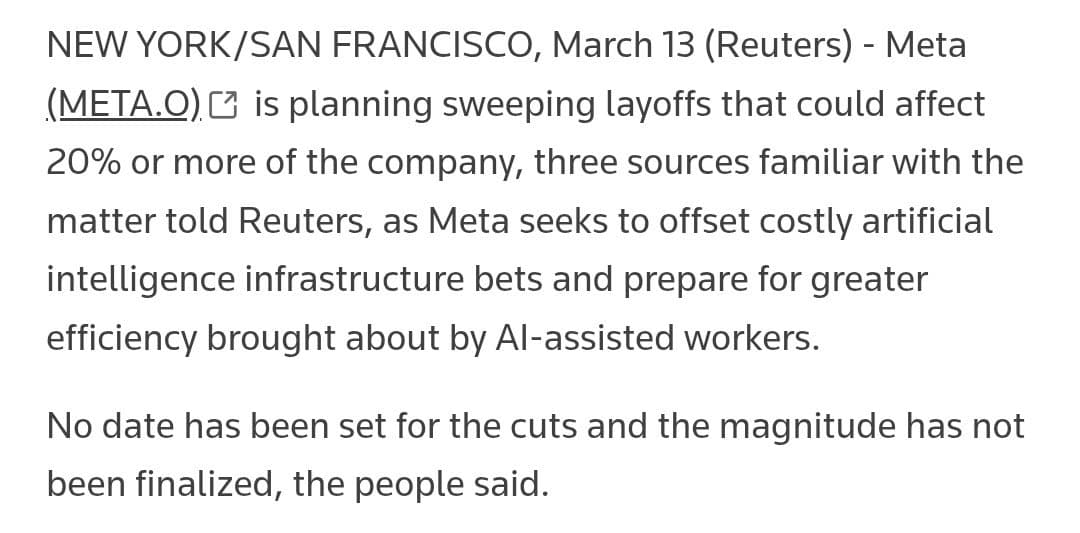 Meta's AI-Driven Workforce Reduction: Efficiency Gains or Human Cost?