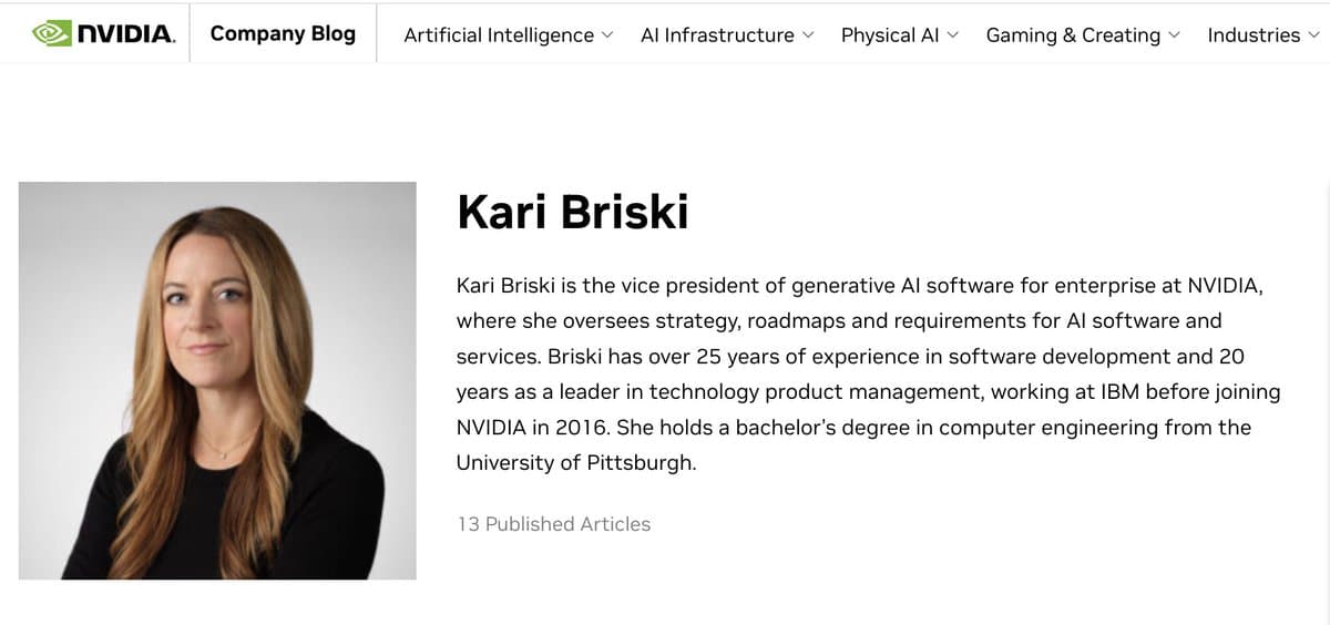 NVIDIA VP Kari Briski to Discuss Nemotron 3 Super Development in Upcoming Interview