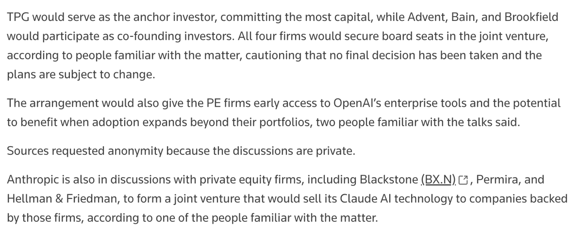 OpenAI in Advanced Talks with TPG, Bain, Brookfield, Advent for $10B Enterprise AI Joint Venture