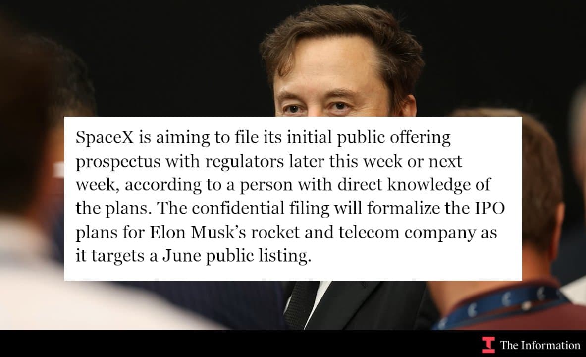 SpaceX Targets Historic $75B+ IPO Filing This Week, Potentially Largest U.S. Public Offering Ever