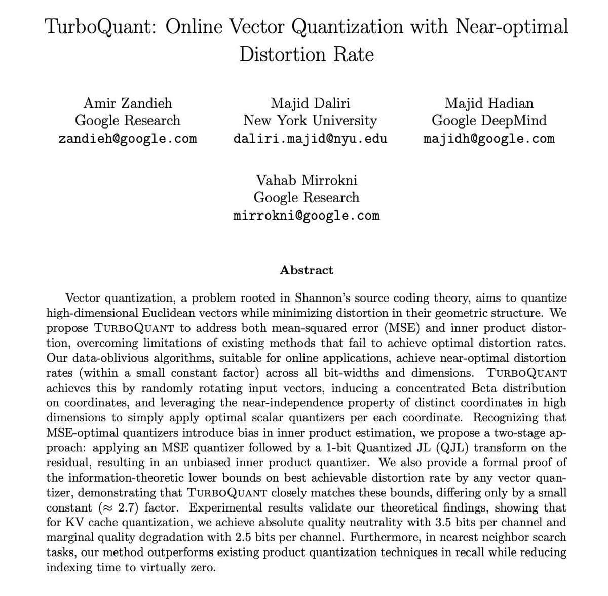 Google's TurboQuant Compresses LLM KV Cache 6x with Zero Accuracy Loss, Cutting GPU Memory by 80%