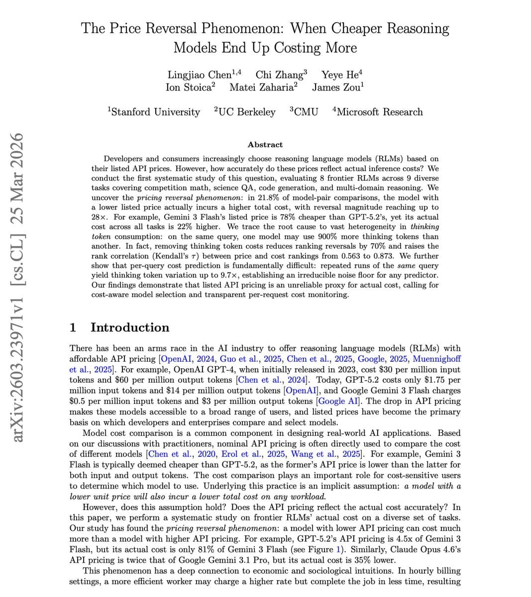 Research Reveals API Pricing Reversals: Gemini 3 Flash Costs 22% More Than GPT-5.2 Despite 78% Cheaper List Price