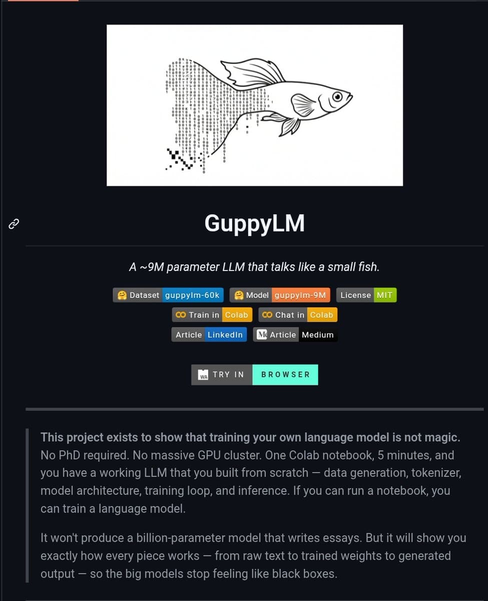 Tiny 9M Parameter LLM Tutorial Runs on Colab, Demystifies Transformer Training