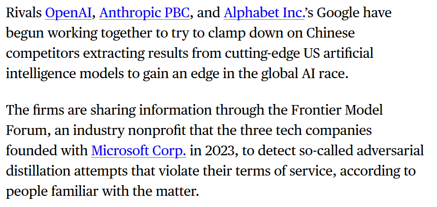 OpenAI, Anthropic, Google Form Alliance to Block Chinese Model Distillation