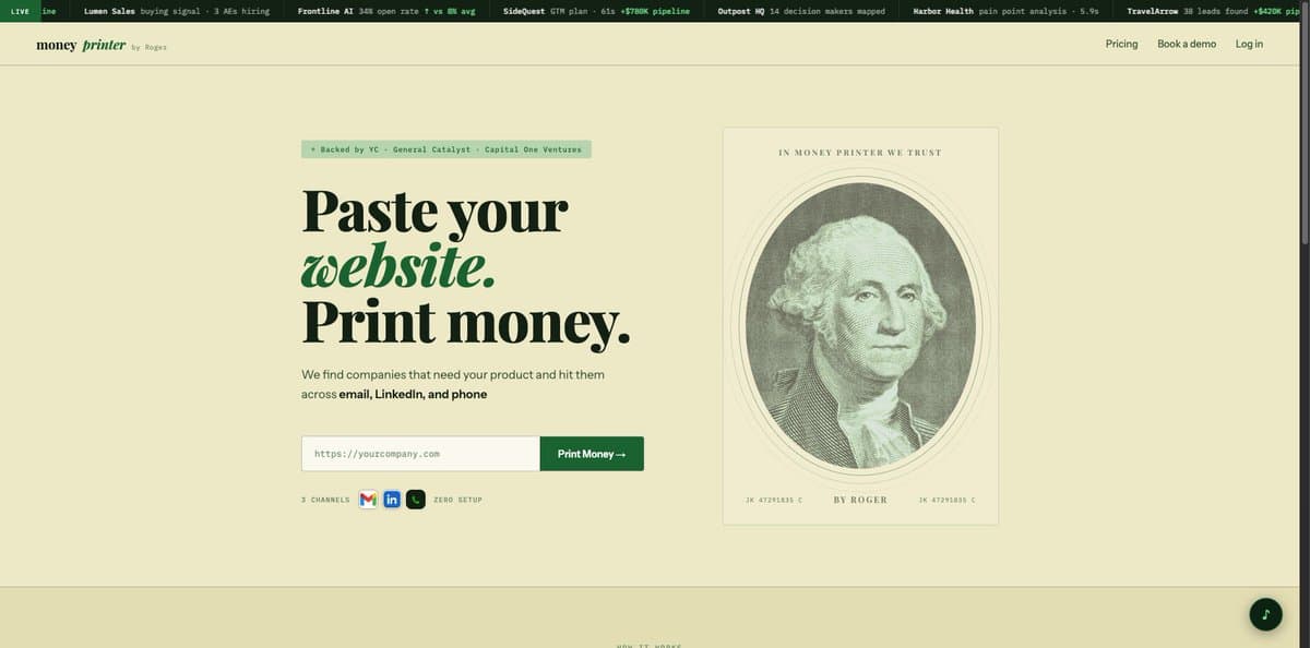 Money Printer AI Automates Outbound Sales: URL to Outreach